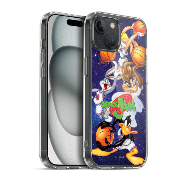 Space Jam (1996) Graphics Poster Soft Gel Case for Apple iPhone 15 Plus & MagSafe