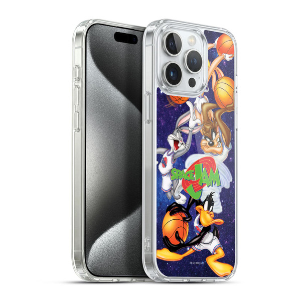 Space Jam (1996) Graphics Poster Soft Gel Case for Apple iPhone 15 Pro Max & MagSafe