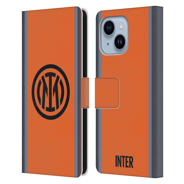 Fc Internazionale Milano 2023/24 Crest Kit Third Leather Book Wallet Case Cover For Apple iPhone 14 Plus