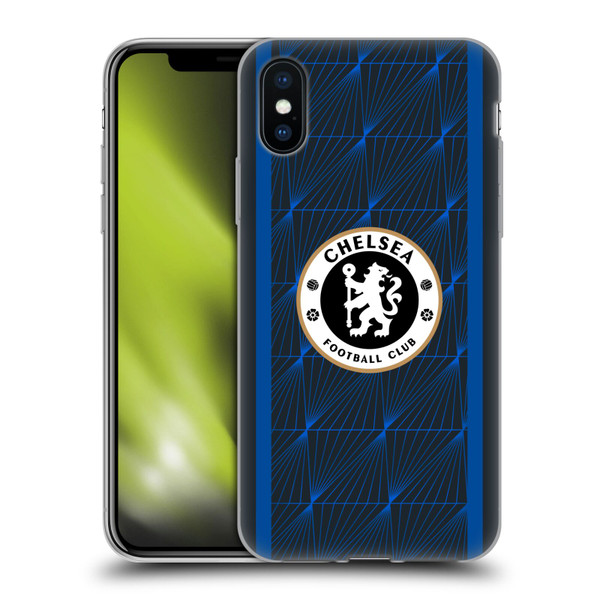 Chelsea Football Club 2023/24 Kit Away Soft Gel Case for Apple iPhone X / iPhone XS