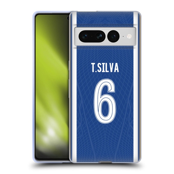 Chelsea Football Club 2023/24 Players Home Kit Thiago Silva Soft Gel Case for Google Pixel 7 Pro
