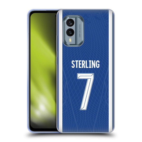 Chelsea Football Club 2023/24 Players Home Kit Raheem Sterling Soft Gel Case for Nokia X30