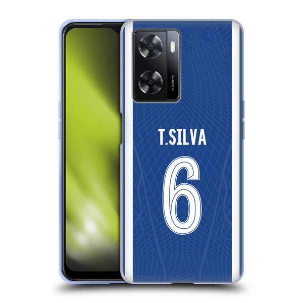 Chelsea Football Club 2023/24 Players Home Kit Thiago Silva Soft Gel Case for OPPO A57s