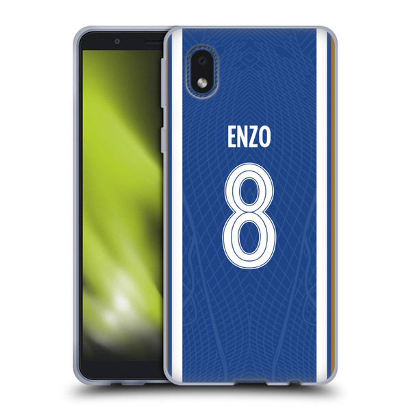 Chelsea Football Club 2023/24 Players Home Kit Enzo Fernández Soft Gel Case for Samsung Galaxy A01 Core (2020)
