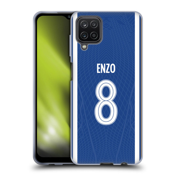 Chelsea Football Club 2023/24 Players Home Kit Enzo Fernández Soft Gel Case for Samsung Galaxy A12 (2020)