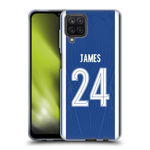 Chelsea Football Club 2023/24 Players Home Kit Reece James Soft Gel Case for Samsung Galaxy A12 (2020)