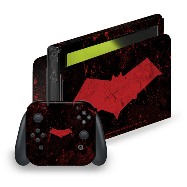 Batman DC Comics Logos And Comic Book Red Hood Vinyl Sticker Skin Decal Cover for Nintendo Switch OLED