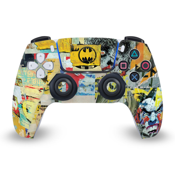 Batman DC Comics Logos And Comic Book Torn Collage Vinyl Sticker Skin Decal Cover for Sony PS5 Sony DualSense Controller