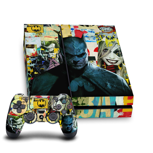 Batman DC Comics Logos And Comic Book Torn Collage Vinyl Sticker Skin Decal Cover for Sony PS4 Console & Controller