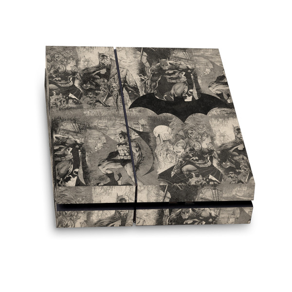 Batman DC Comics Logos And Comic Book Collage Distressed Vinyl Sticker Skin Decal Cover for Sony PS4 Console