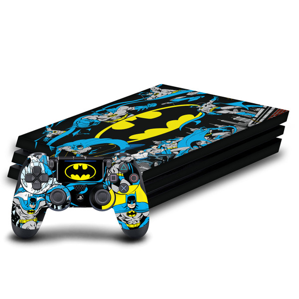 Batman DC Comics Logos And Comic Book Classic Vinyl Sticker Skin Decal Cover for Sony PS4 Pro Bundle