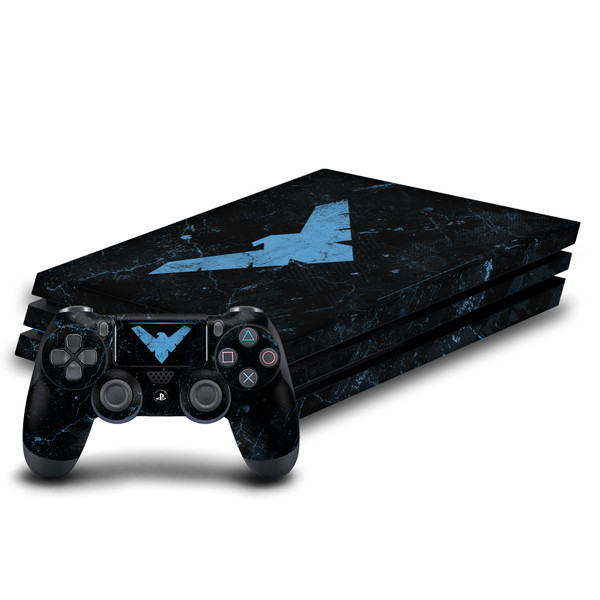 Batman DC Comics Logos And Comic Book Nightwing Vinyl Sticker Skin Decal Cover for Sony PS4 Pro Bundle