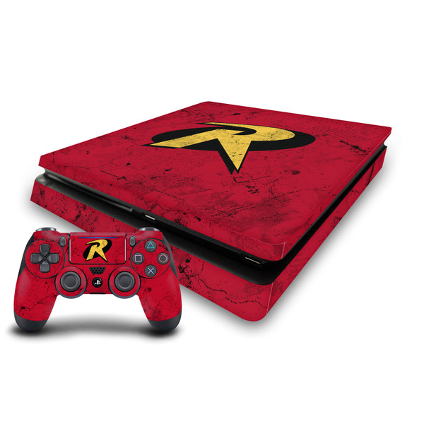 Batman DC Comics Logos And Comic Book Robin Vinyl Sticker Skin Decal Cover for Sony PS4 Slim Console & Controller