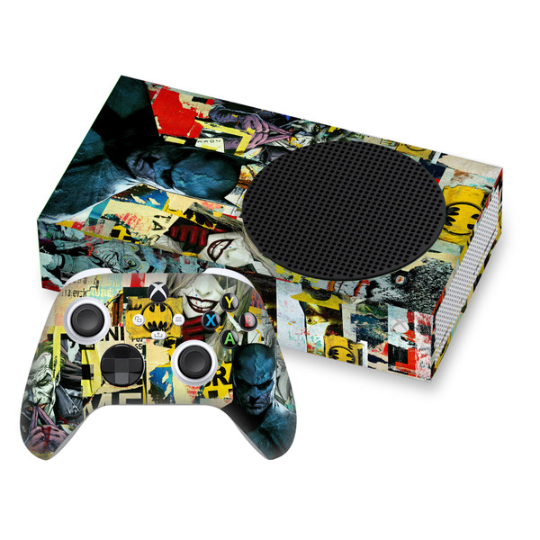 Batman DC Comics Logos And Comic Book Torn Collage Vinyl Sticker Skin Decal Cover for Microsoft Series S Console & Controller