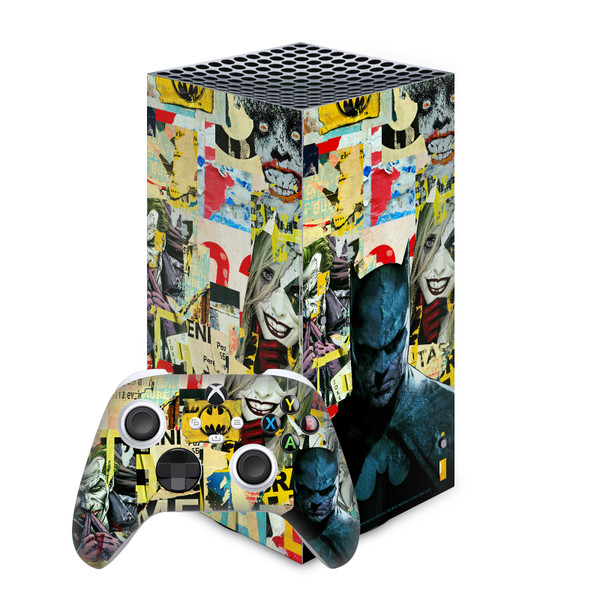 Batman DC Comics Logos And Comic Book Torn Collage Vinyl Sticker Skin Decal Cover for Microsoft Series X Console & Controller