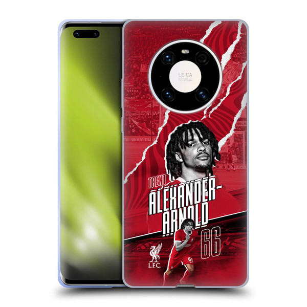Liverpool Football Club 2023/24 First Team Trent Alexander-Arnold Soft Gel Case for Huawei Mate 40 Pro 5G