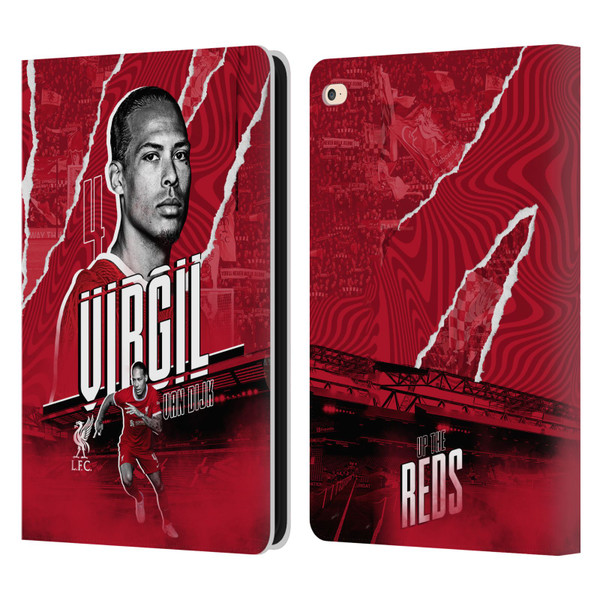 Liverpool Football Club 2023/24 First Team Virgil van Dijk Leather Book Wallet Case Cover For Apple iPad Air 2 (2014)