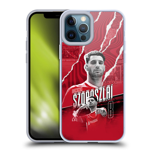 Liverpool Football Club 2023/24 First Team Dominik Szoboszlai Soft Gel Case for Apple iPhone 12 Pro Max