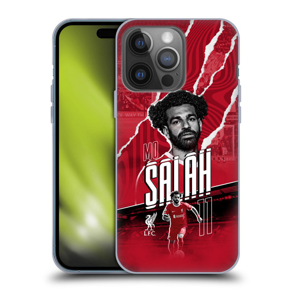 Liverpool Football Club 2023/24 First Team Mohamed Salah Soft Gel Case for Apple iPhone 14 Pro