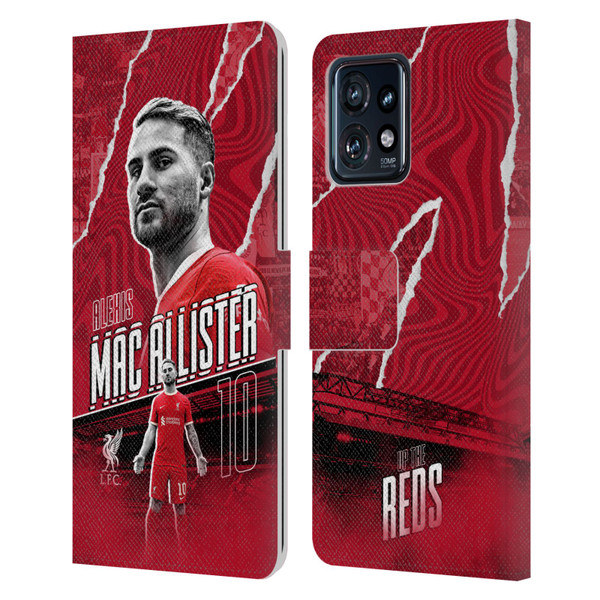 Liverpool Football Club 2023/24 First Team Alexis Mac Allister Leather Book Wallet Case Cover For Motorola Moto Edge 40 Pro