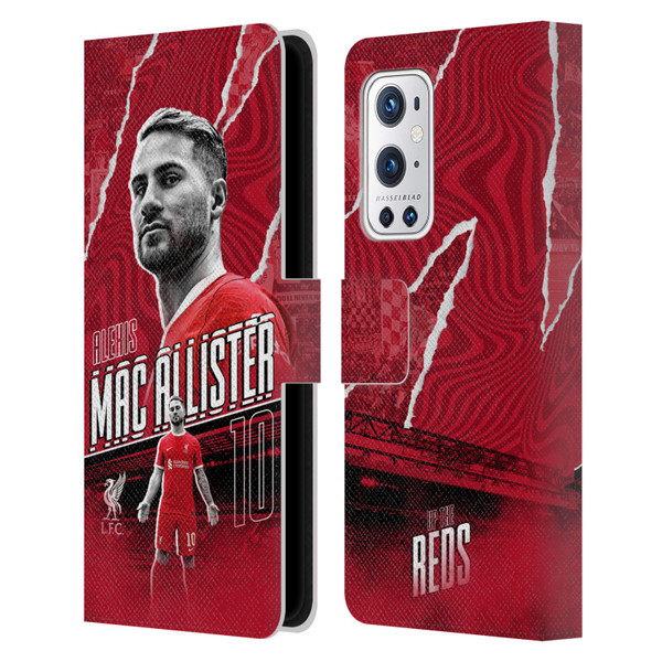 Liverpool Football Club 2023/24 First Team Alexis Mac Allister Leather Book Wallet Case Cover For OnePlus 9 Pro