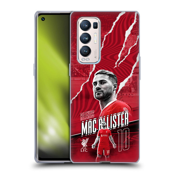 Liverpool Football Club 2023/24 First Team Alexis Mac Allister Soft Gel Case for OPPO Find X3 Neo / Reno5 Pro+ 5G