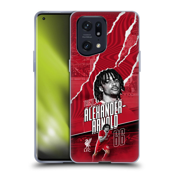 Liverpool Football Club 2023/24 First Team Trent Alexander-Arnold Soft Gel Case for OPPO Find X5 Pro
