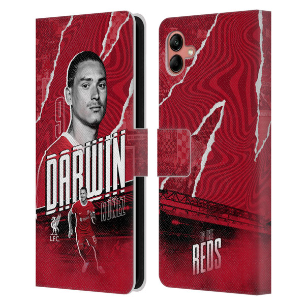 Liverpool Football Club 2023/24 First Team Darwin Núñez Leather Book Wallet Case Cover For Samsung Galaxy A04 (2022)
