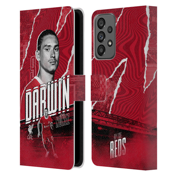 Liverpool Football Club 2023/24 First Team Darwin Núñez Leather Book Wallet Case Cover For Samsung Galaxy A73 5G (2022)