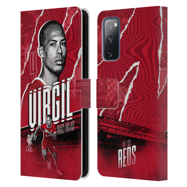 Liverpool Football Club 2023/24 First Team Virgil van Dijk Leather Book Wallet Case Cover For Samsung Galaxy S20 FE / 5G
