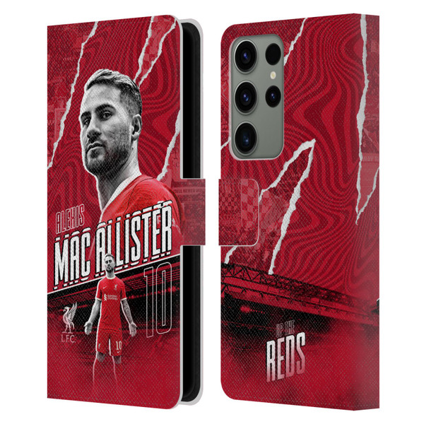 Liverpool Football Club 2023/24 First Team Alexis Mac Allister Leather Book Wallet Case Cover For Samsung Galaxy S23 Ultra 5G