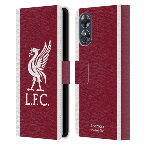 Liverpool Football Club 2023/24 Home Kit Leather Book Wallet Case Cover For OPPO A17