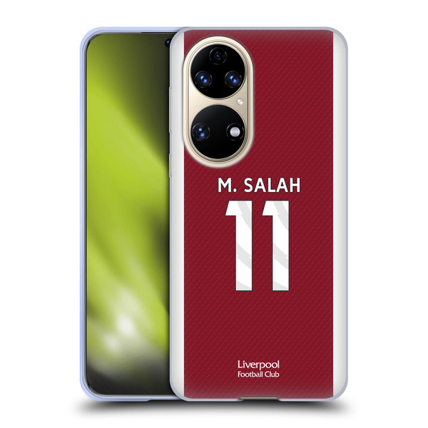 Liverpool Football Club 2023/24 Players Home Kit Mohamed Salah Soft Gel Case for Huawei P50