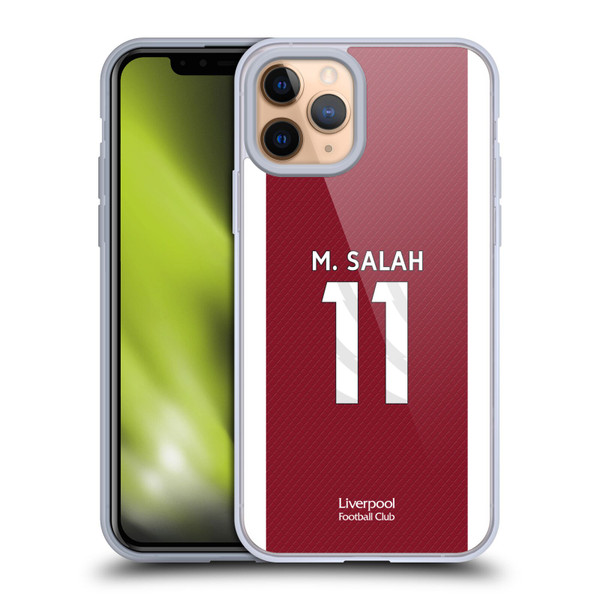 Liverpool Football Club 2023/24 Players Home Kit Mohamed Salah Soft Gel Case for Apple iPhone 11 Pro
