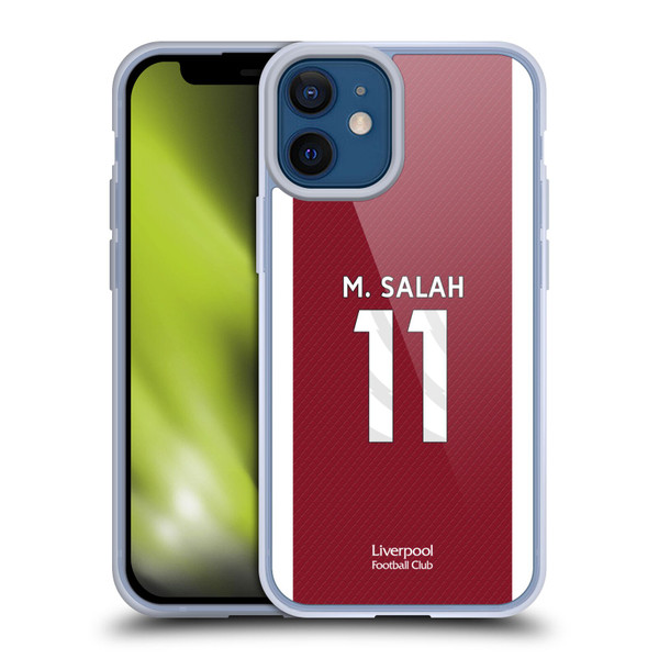 Liverpool Football Club 2023/24 Players Home Kit Mohamed Salah Soft Gel Case for Apple iPhone 12 Mini