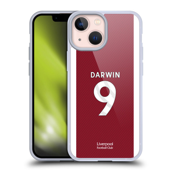 Liverpool Football Club 2023/24 Players Home Kit Darwin Núñez Soft Gel Case for Apple iPhone 13 Mini