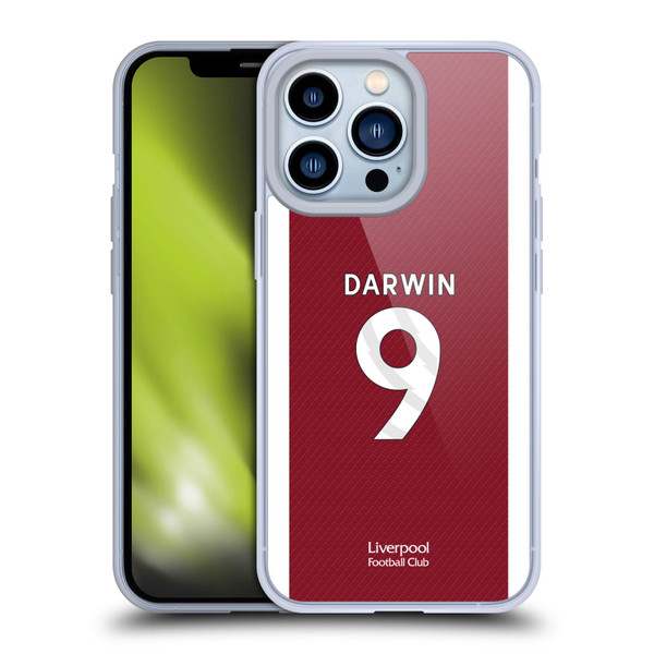 Liverpool Football Club 2023/24 Players Home Kit Darwin Núñez Soft Gel Case for Apple iPhone 13 Pro