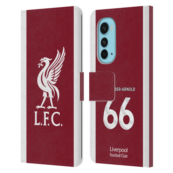 Liverpool Football Club 2023/24 Players Home Kit Trent Alexander-Arnold Leather Book Wallet Case Cover For Motorola Edge (2022)