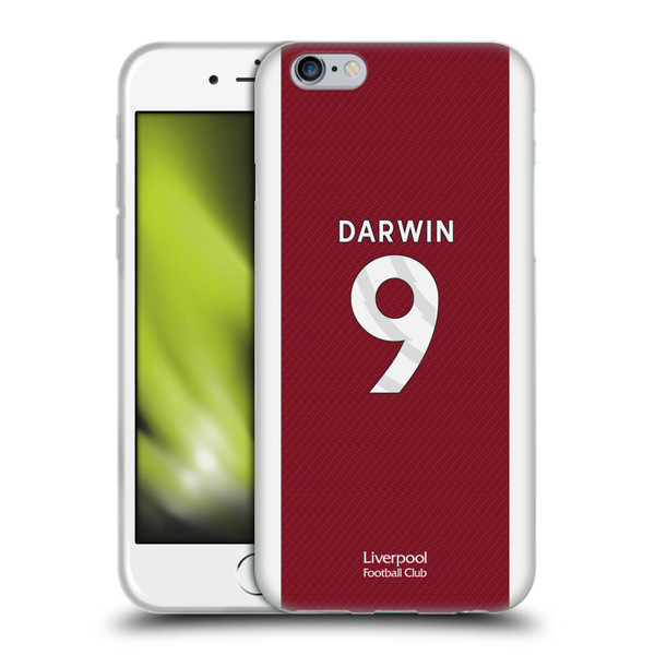 Liverpool Football Club 2023/24 Players Home Kit Darwin Núñez Soft Gel Case for Apple iPhone 6 / iPhone 6s