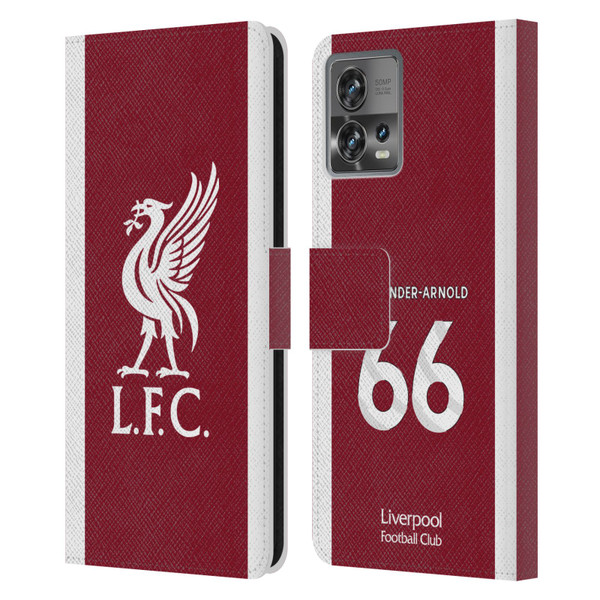 Liverpool Football Club 2023/24 Players Home Kit Trent Alexander-Arnold Leather Book Wallet Case Cover For Motorola Moto Edge 30 Fusion