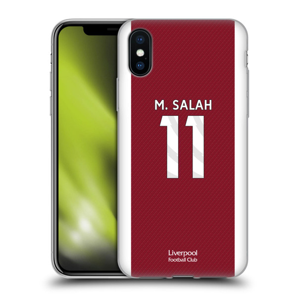 Liverpool Football Club 2023/24 Players Home Kit Mohamed Salah Soft Gel Case for Apple iPhone X / iPhone XS