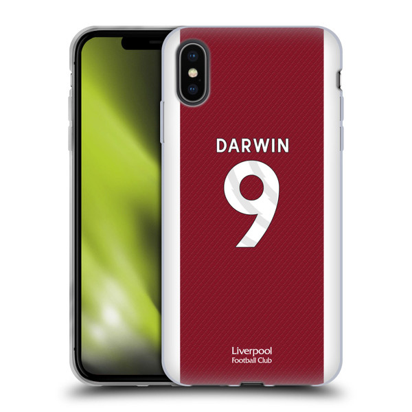 Liverpool Football Club 2023/24 Players Home Kit Darwin Núñez Soft Gel Case for Apple iPhone XS Max