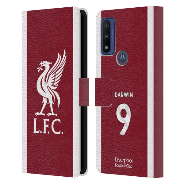 Liverpool Football Club 2023/24 Players Home Kit Darwin Núñez Leather Book Wallet Case Cover For Motorola G Pure