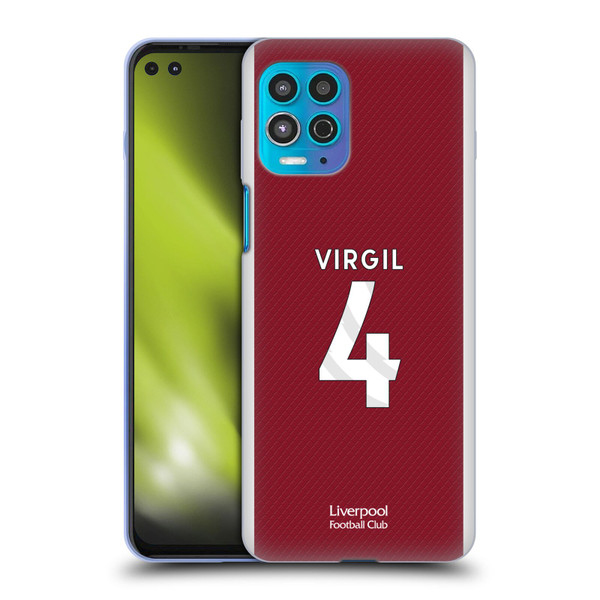 Liverpool Football Club 2023/24 Players Home Kit Virgil van Dijk Soft Gel Case for Motorola Moto G100