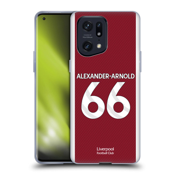 Liverpool Football Club 2023/24 Players Home Kit Trent Alexander-Arnold Soft Gel Case for OPPO Find X5 Pro