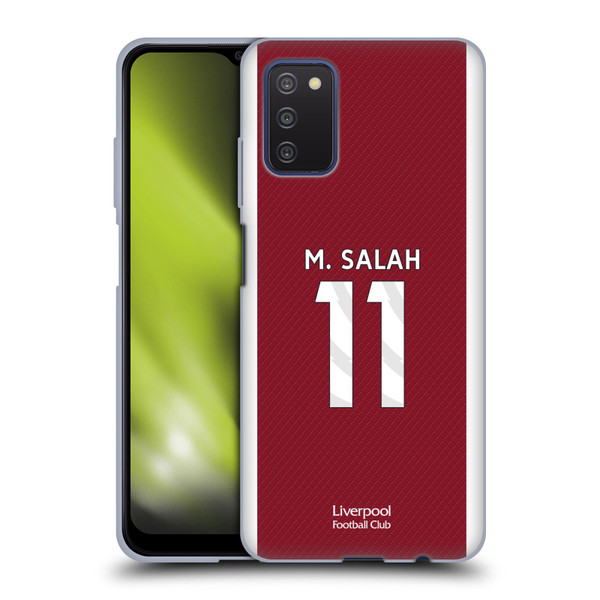 Liverpool Football Club 2023/24 Players Home Kit Mohamed Salah Soft Gel Case for Samsung Galaxy A03s (2021)