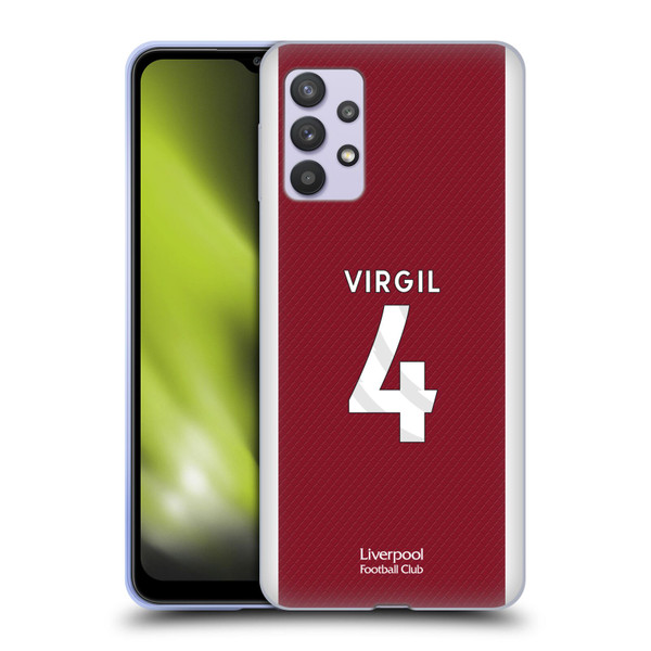 Liverpool Football Club 2023/24 Players Home Kit Virgil van Dijk Soft Gel Case for Samsung Galaxy A32 5G / M32 5G (2021)