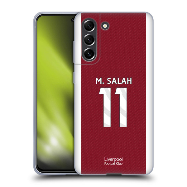 Liverpool Football Club 2023/24 Players Home Kit Mohamed Salah Soft Gel Case for Samsung Galaxy S21 FE 5G