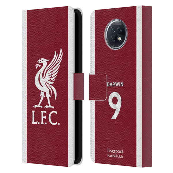 Liverpool Football Club 2023/24 Players Home Kit Darwin Núñez Leather Book Wallet Case Cover For Xiaomi Redmi Note 9T 5G
