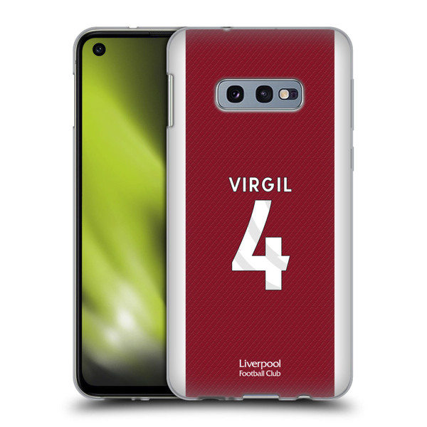 Liverpool Football Club 2023/24 Players Home Kit Virgil van Dijk Soft Gel Case for Samsung Galaxy S10e